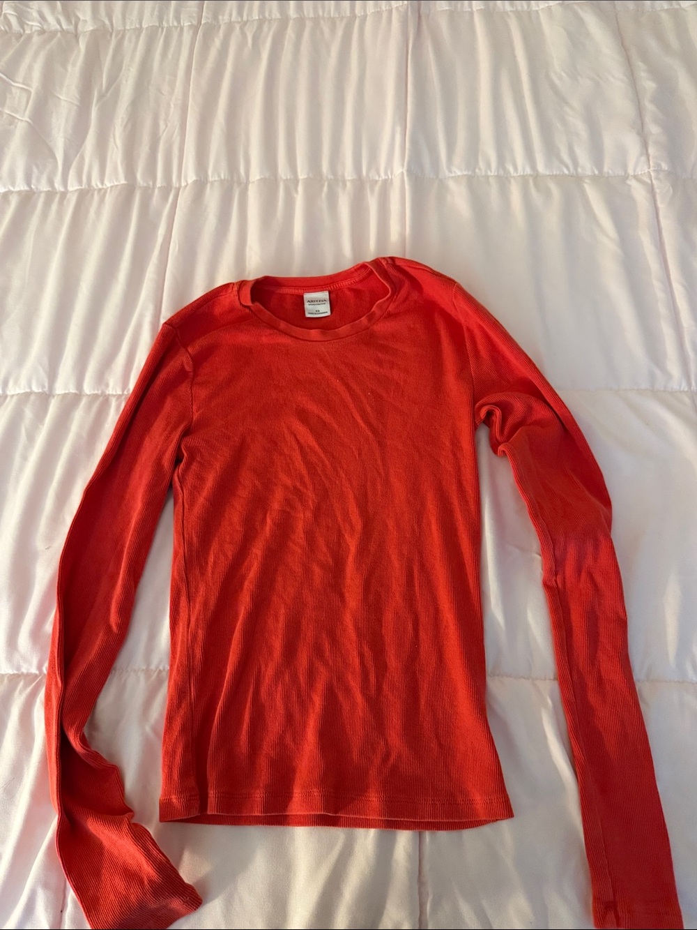 Aritzia Bright Red Crewneck Long-Sleeve Sweater